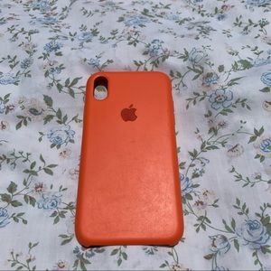 orange iPhone XR silicone phone case
